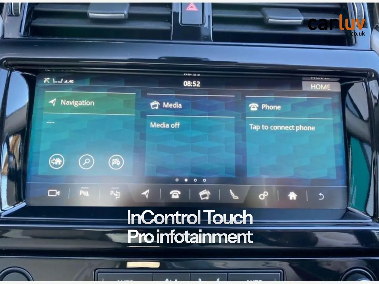 InControl Touch Pro screen and centre console